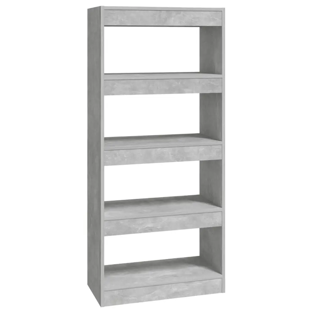 Book Cabinet/Room Divider Concrete Grey 60x30x135 cm Engineered Wood 811668