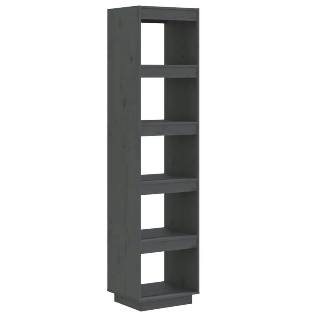 Book Cabinet/Room Divider Grey 40x35x167 cm Solid Wood Pine 810856