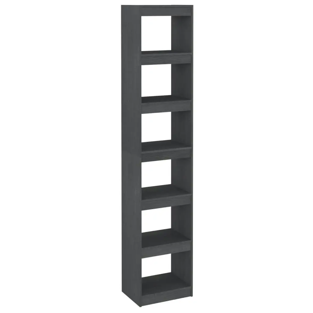 Book Cabinet/Room Divider Grey 40x30x199 cm Solid Pinewood 808155