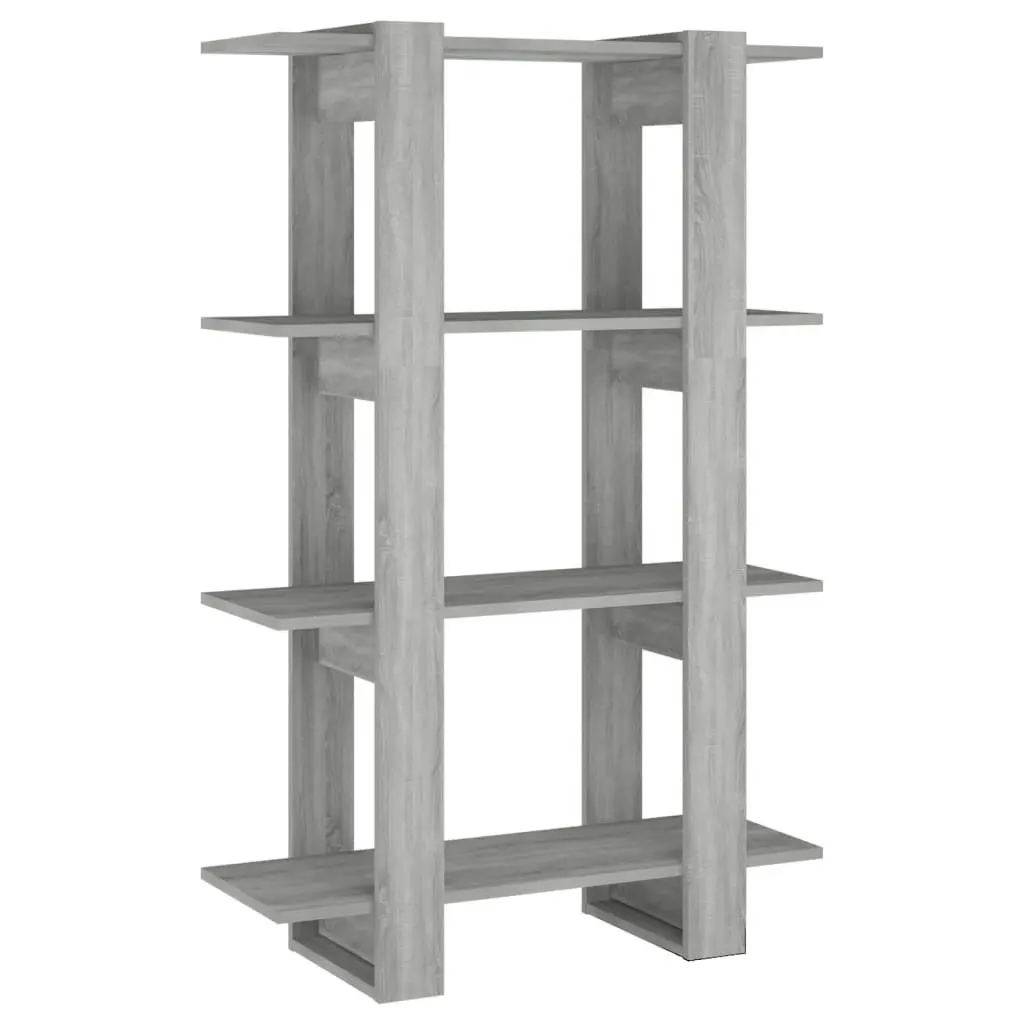 Book Cabinet/Room Divider Grey Sonoma 80x30x123.5 cm 813576