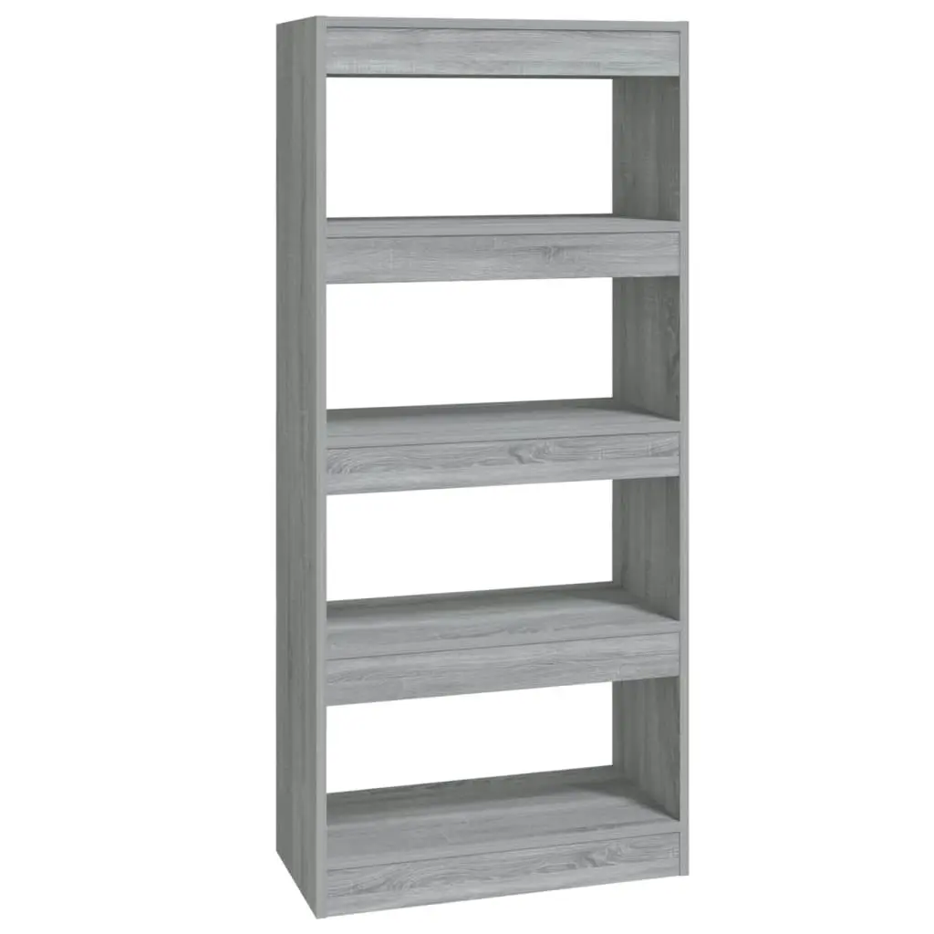 Book Cabinet/Room Divider Grey Sonoma 60x30x135 cm Engineered Wood 813606