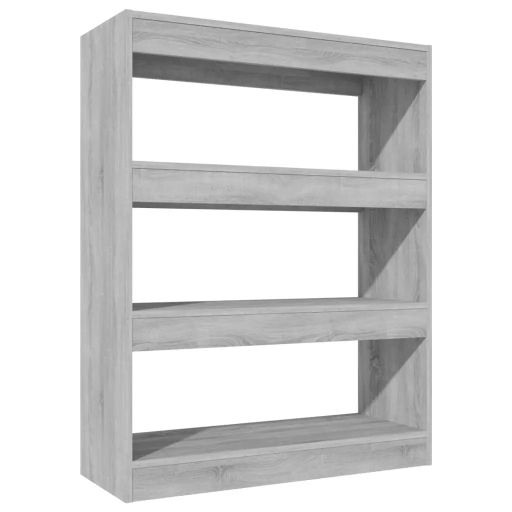 Book Cabinet/Room Divider Grey Sonoma 80x30x103 cm Engineered wood 813618