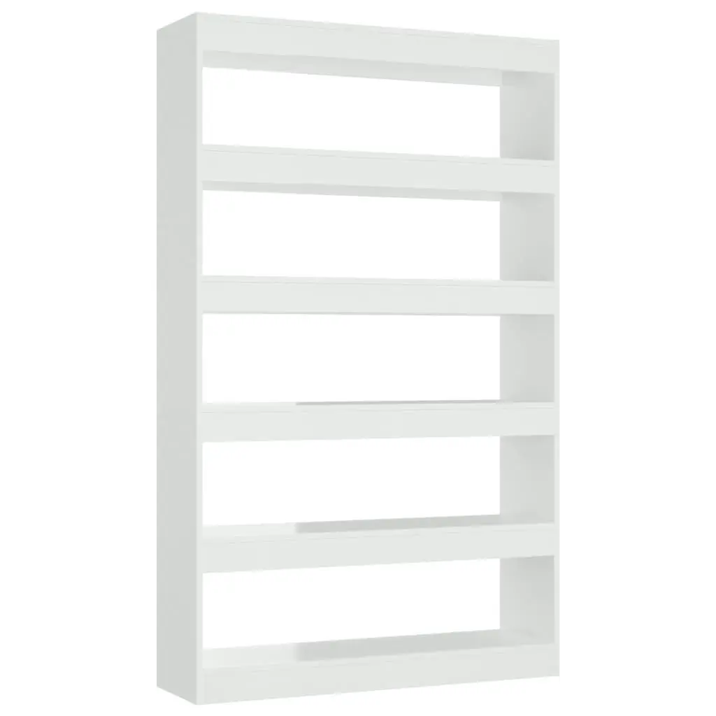 Book Cabinet/Room Divider High Gloss White 100x30x166 cm 811769