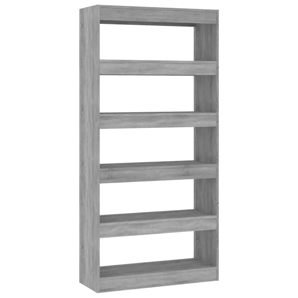 Book Cabinet/Room Divider Grey Sonoma 80x30x166 cm Engineered Wood 813624