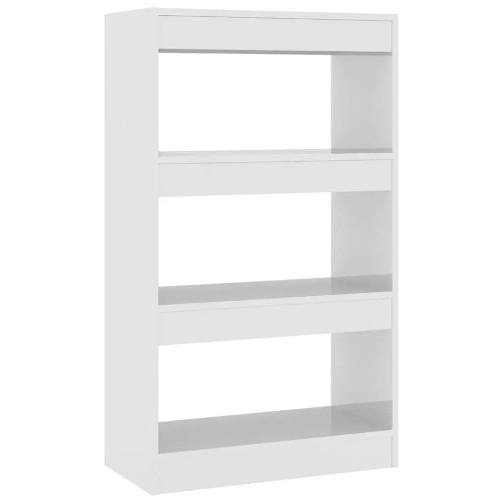 Book Cabinet/Room Divider High Gloss White 60x30x103 cm Engineered Wood 811661