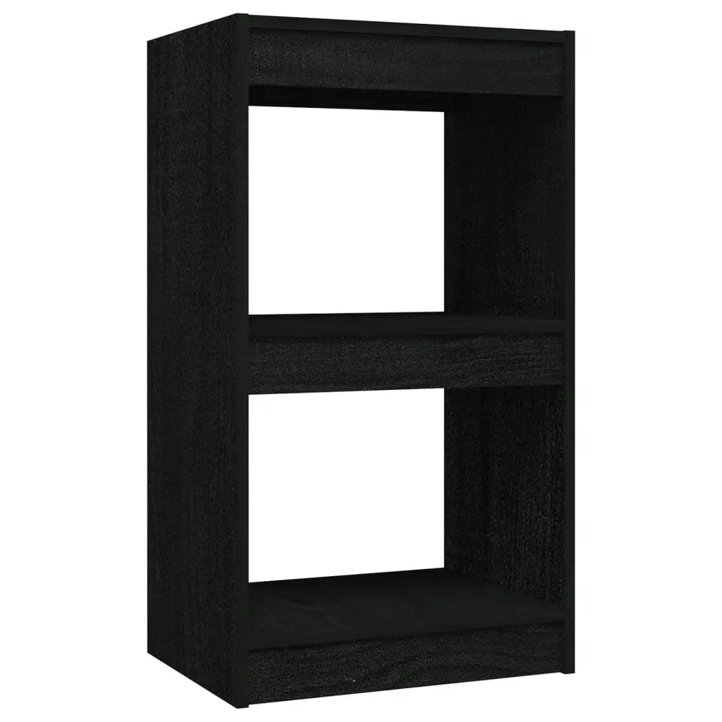 Book Cabinet Black 40x30x71.5 cm Solid Pinewood 808137