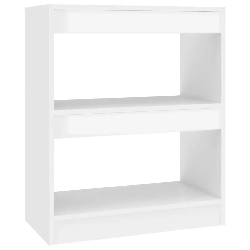 Book Cabinet/Room Divider High Gloss White 60x30x72 cm 811652