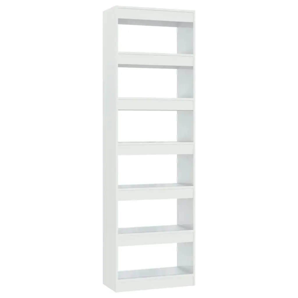 Book Cabinet/Room Divider High Gloss White 60x30x198 cm 811688