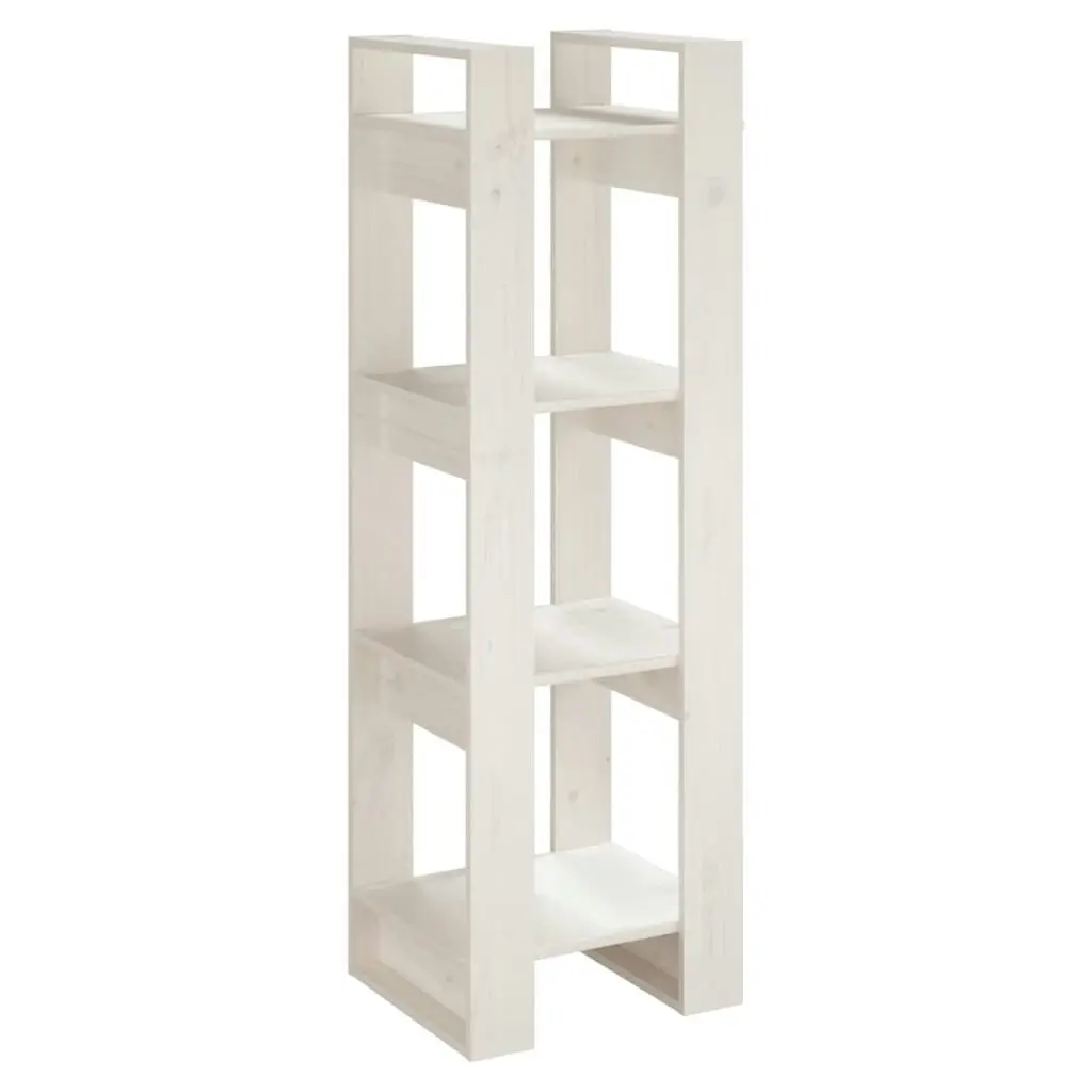 Book Cabinet/Room Divider White 41x35x125 cm Solid Wood Pine 813865