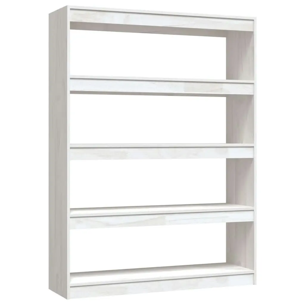 Book Cabinet/Room Divider White 100x30x135.5 cm Solid Pinewood 808219