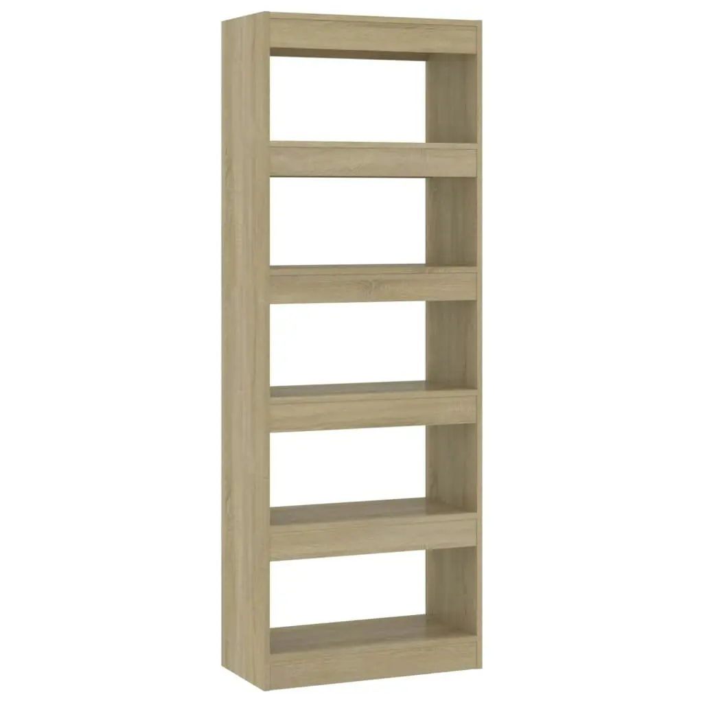 Book Cabinet/Room Divider Sonoma Oak 60x30x166 cm Engineered Wood 811676