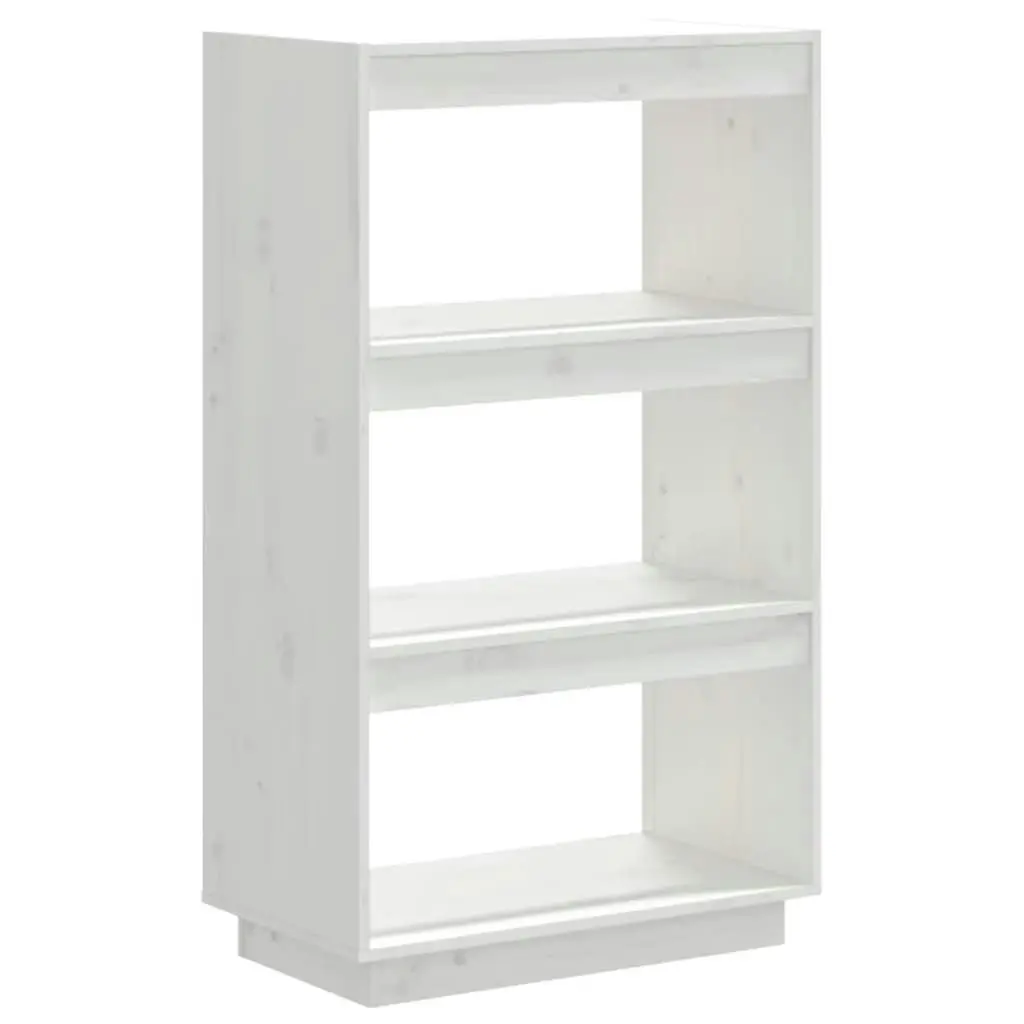 Book Cabinet/Room Divider White 60x35x103 cm Solid Wood Pine 810865