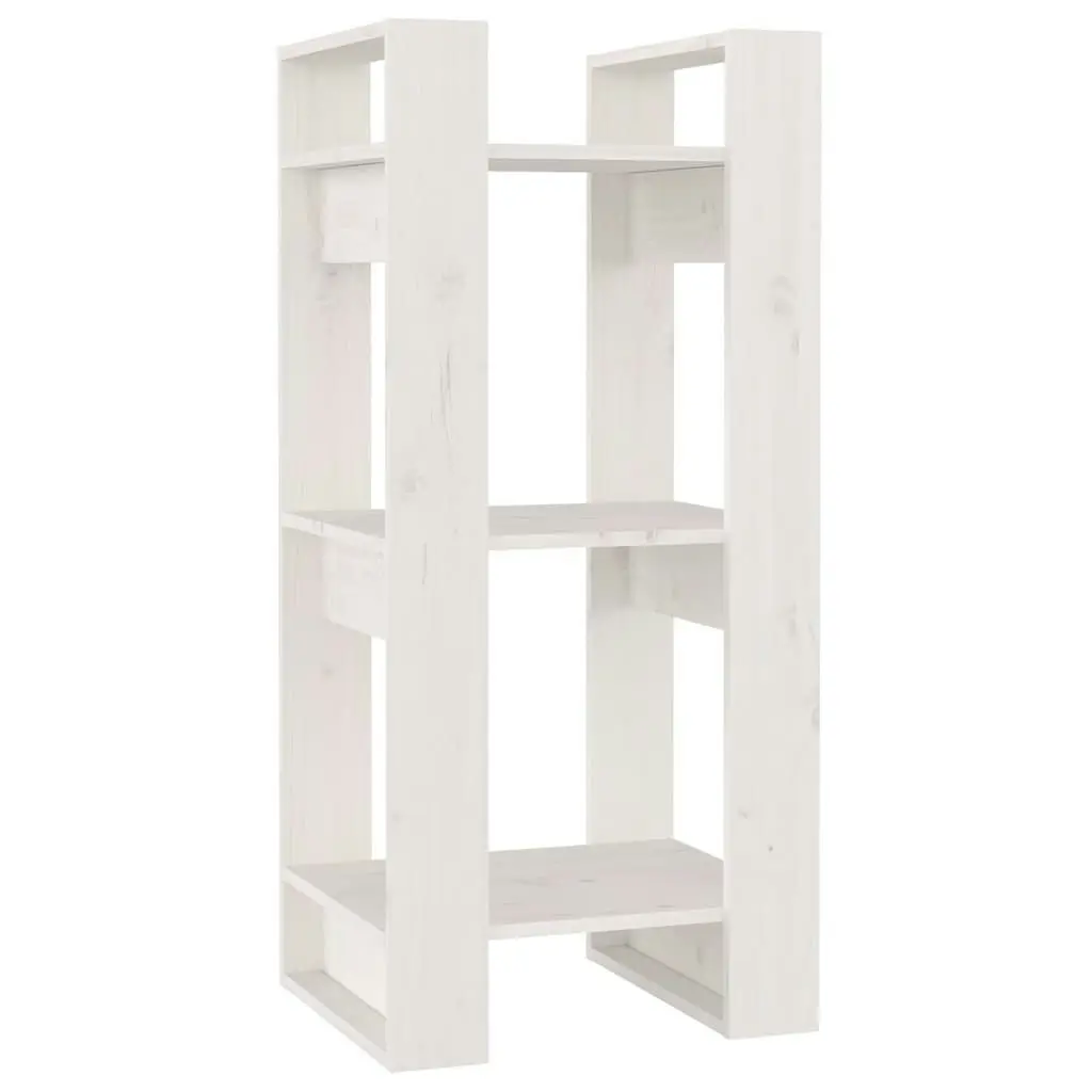 Book Cabinet/Room Divider White 41x35x91 cm Solid Wood Pine 813860