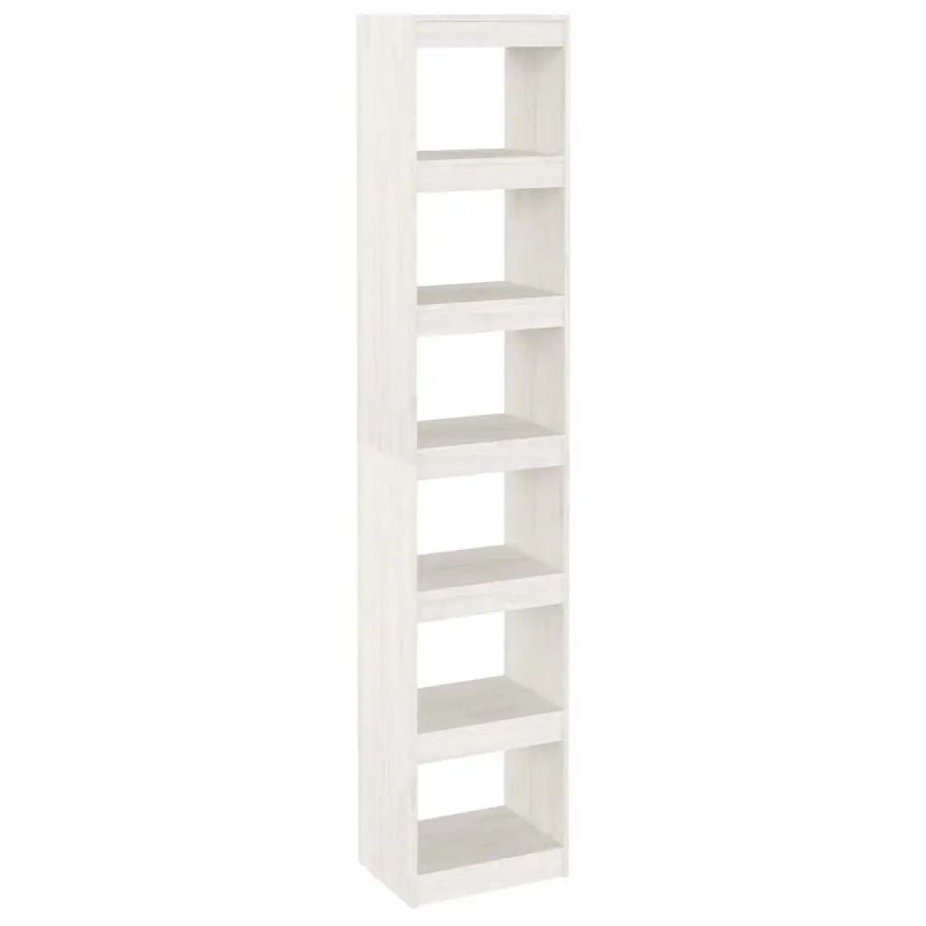 Book Cabinet/Room Divider White 40x30x199 cm Solid Pinewood 808154