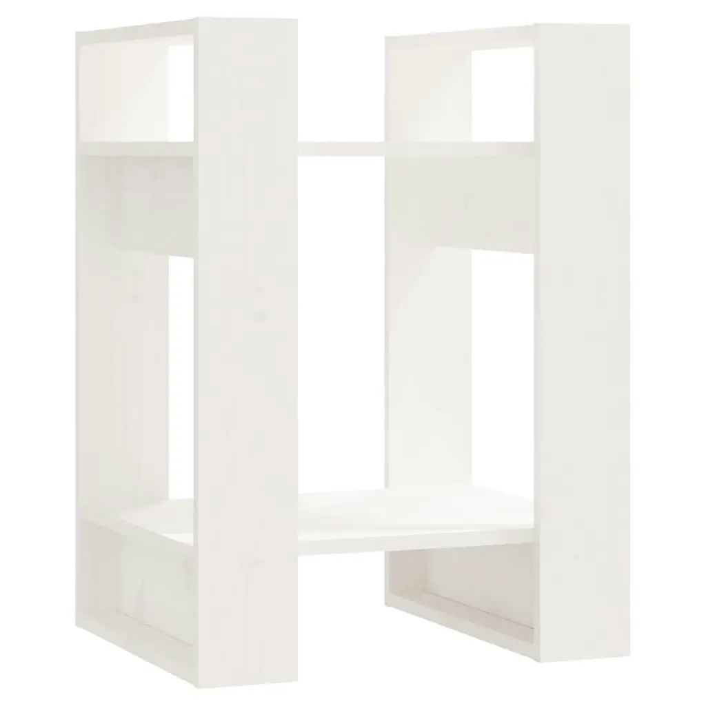 Book Cabinet/Room Divider White 41x35x57 cm Solid Wood Pine 813855