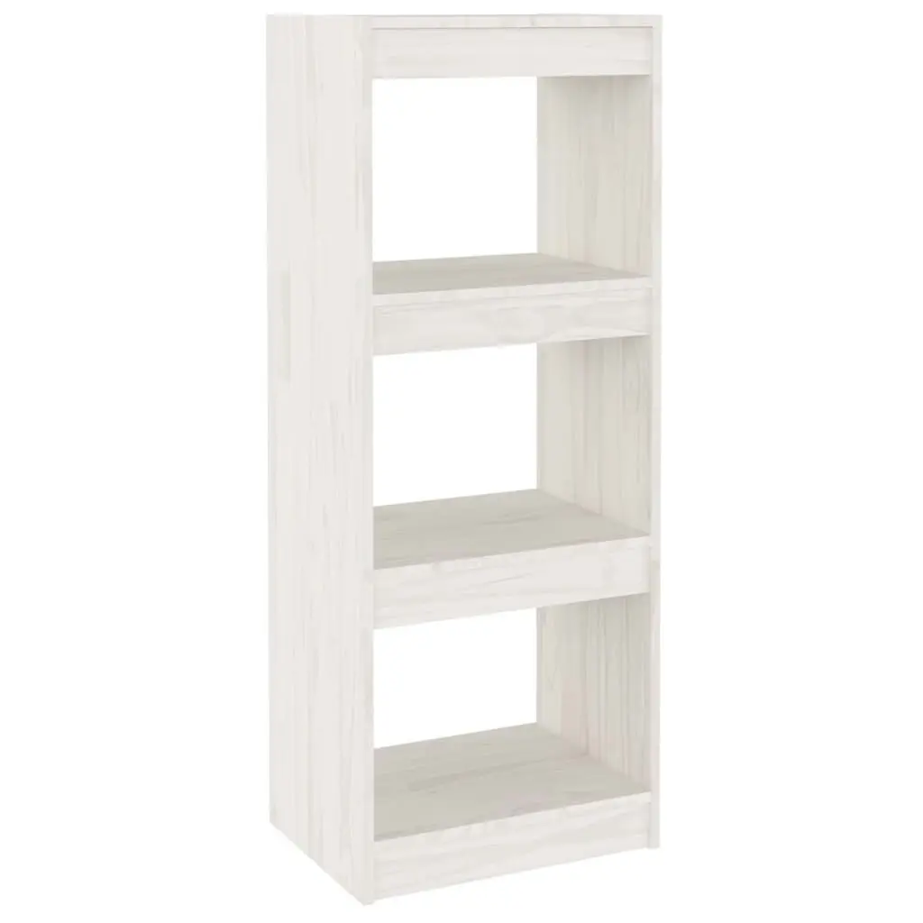 Book Cabinet/Room Divider White 40x30x103.5 cm Solid Pinewood 808139