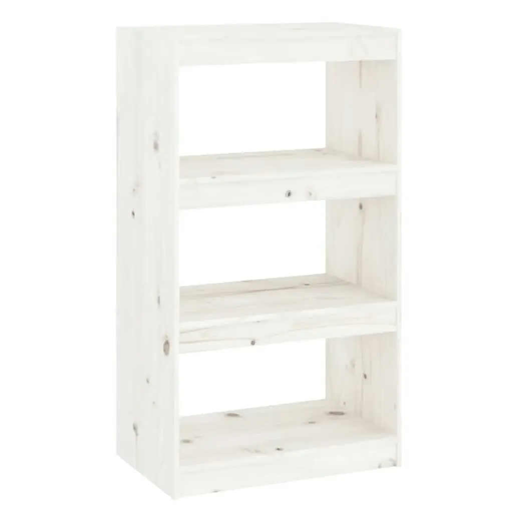 Book Cabinet/Room Divider White 60x30x103.5 cm Solid Wood Pine 808164