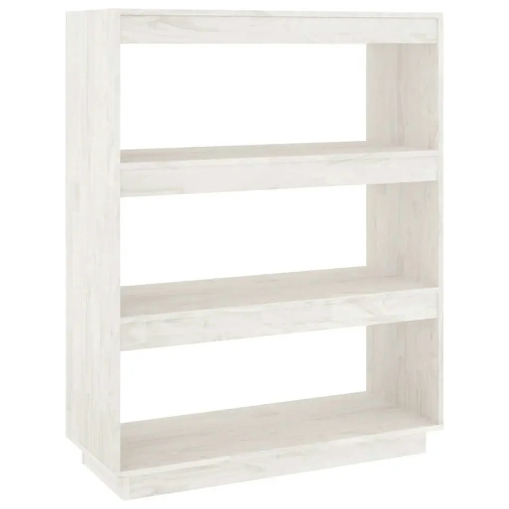 Book Cabinet/Room Divider White 80x35x103 cm Solid Pinewood 810885