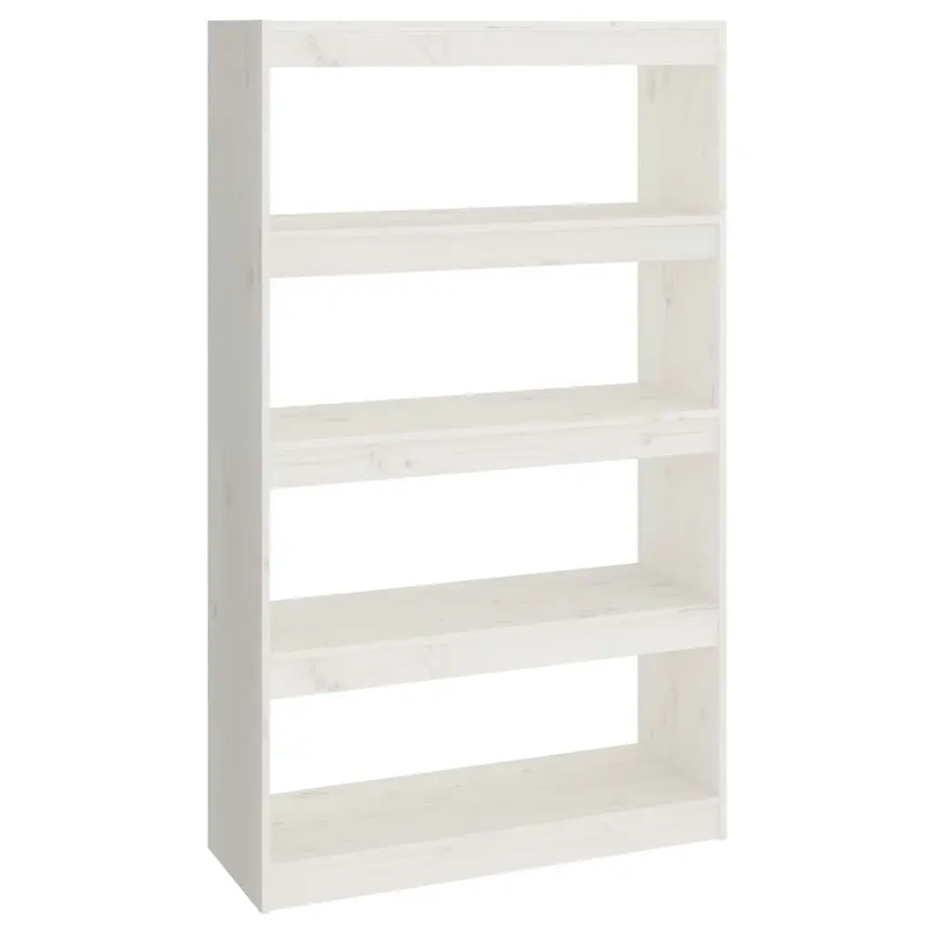 Book Cabinet/Room Divider White 80x30x135.5 cm Solid Wood Pine 808194