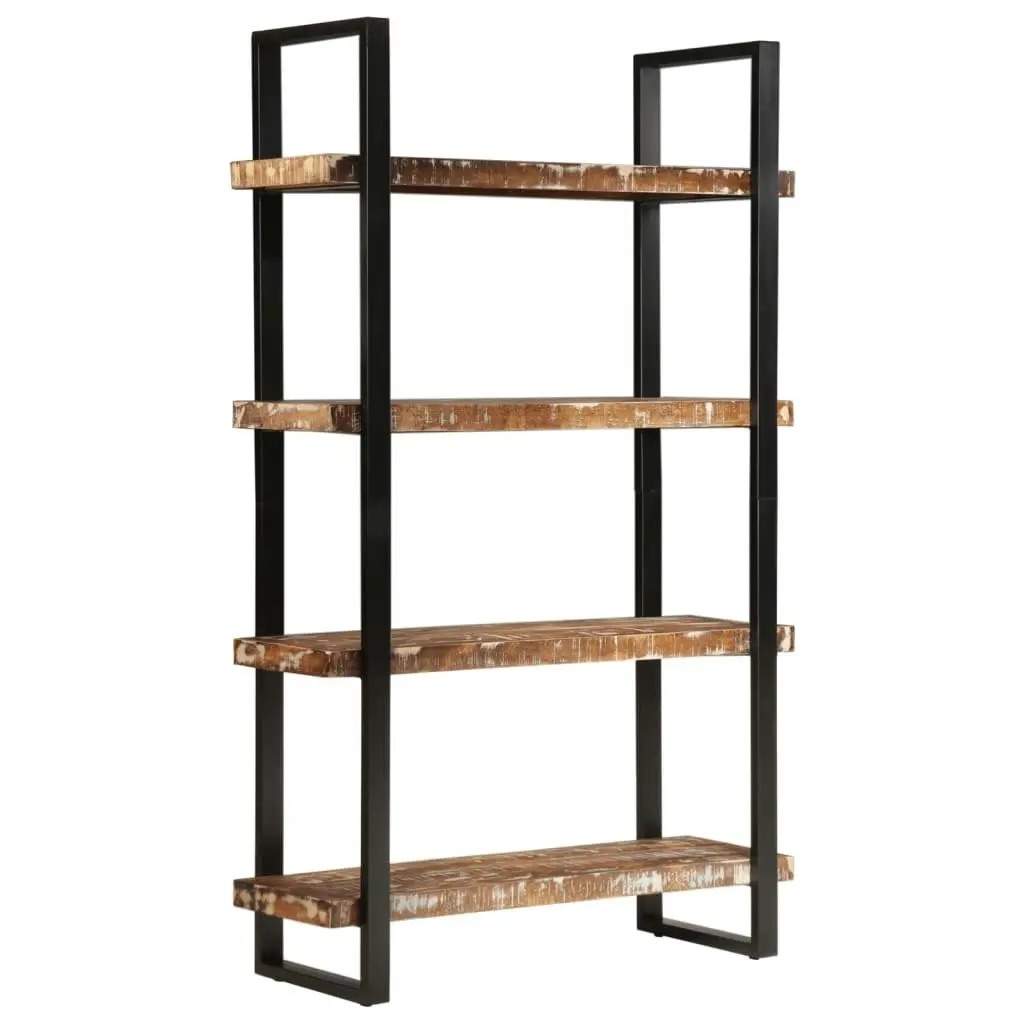 Bookcase 4-Tier 110x40x180 cm Solid Wood Reclaimed and Iron 374960