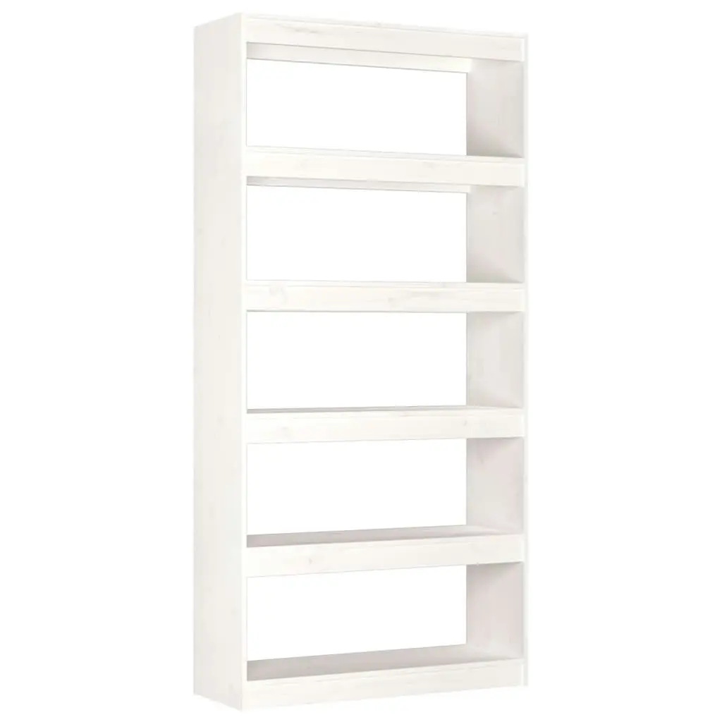 Book Cabinet/Room Divider White 80x30x167.4 cm Solid Wood Pine 808199