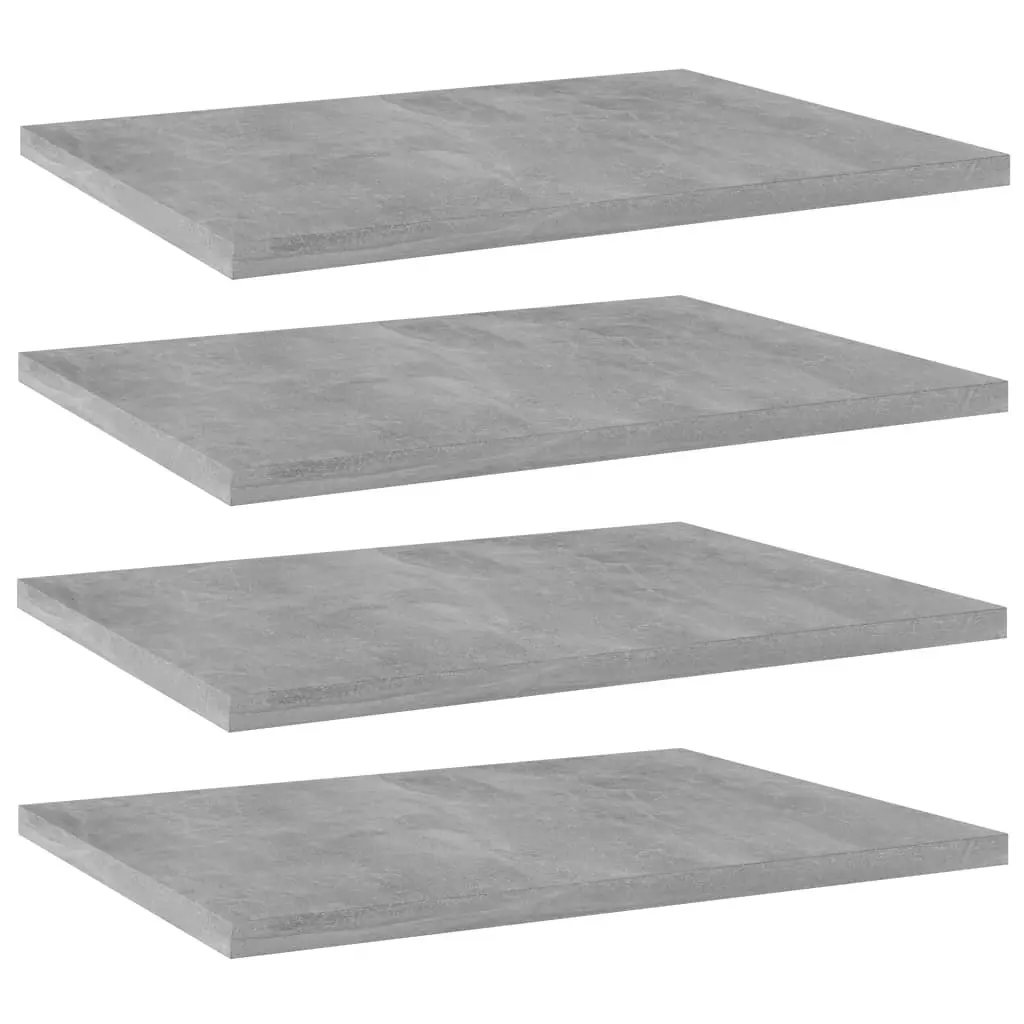 Bookshelf Boards 4 pcs Concrete Grey 40x30x1.5 cm Engineered Wood 805162