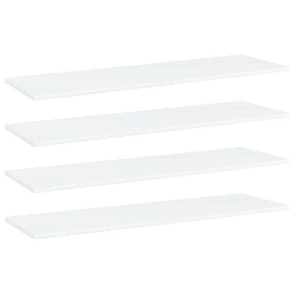 Bookshelf Boards 4 pcs White 100x30x1.5 cm Engineered Wood 805394