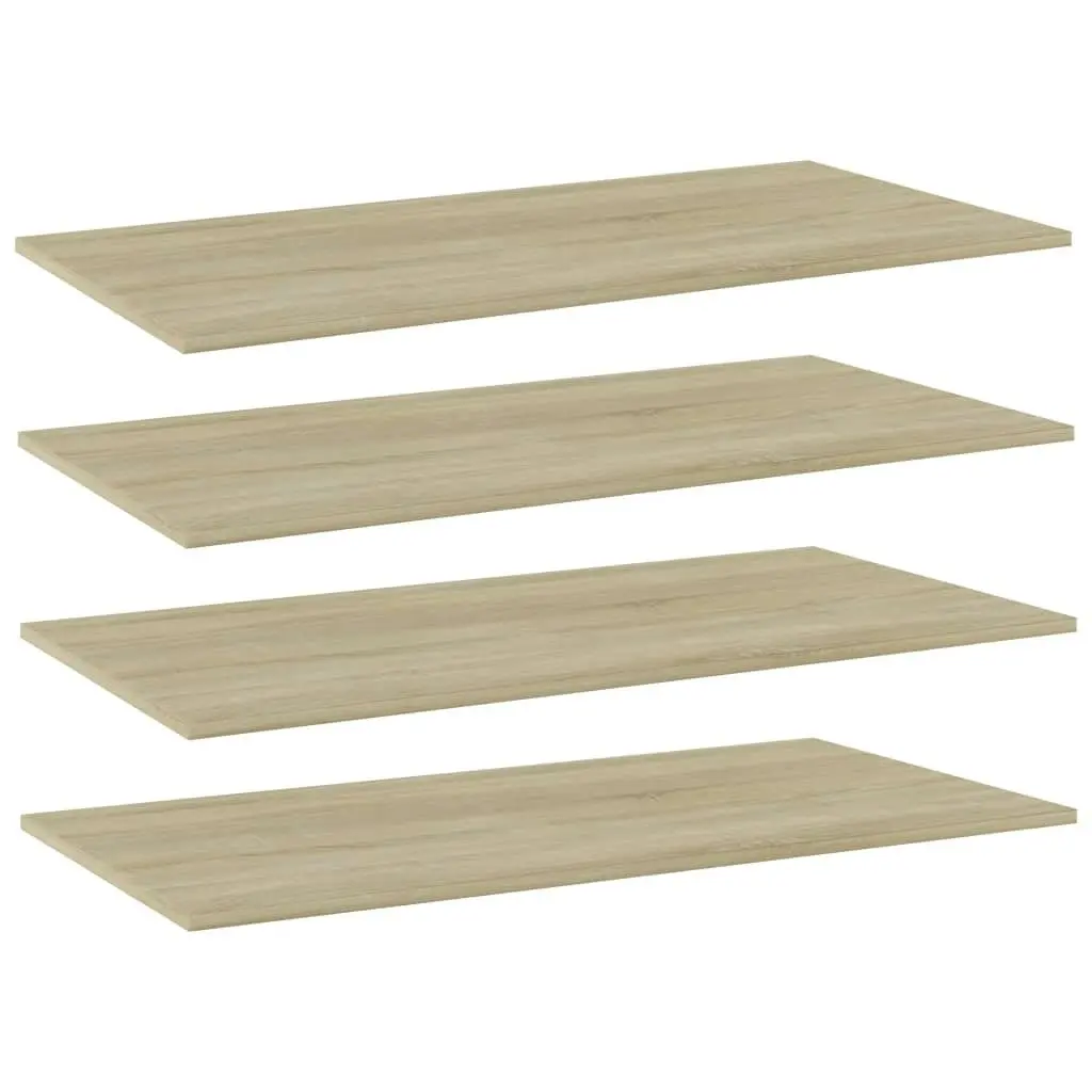 Bookshelf Boards 4 pcs Sonoma Oak 80x30x1.5 cm Engineered Wood 805320