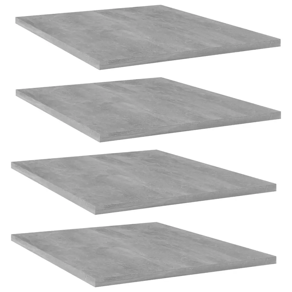 Bookshelf Boards 4 pcs Concrete Grey 40x50x1.5 cm Engineered Wood 805194