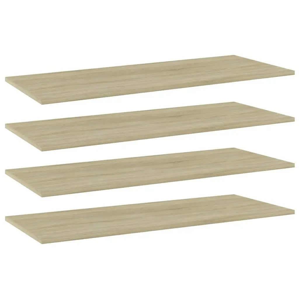 Bookshelf Boards 4 pcs Sonoma Oak 100x40x1.5 cm Engineered Wood 805413