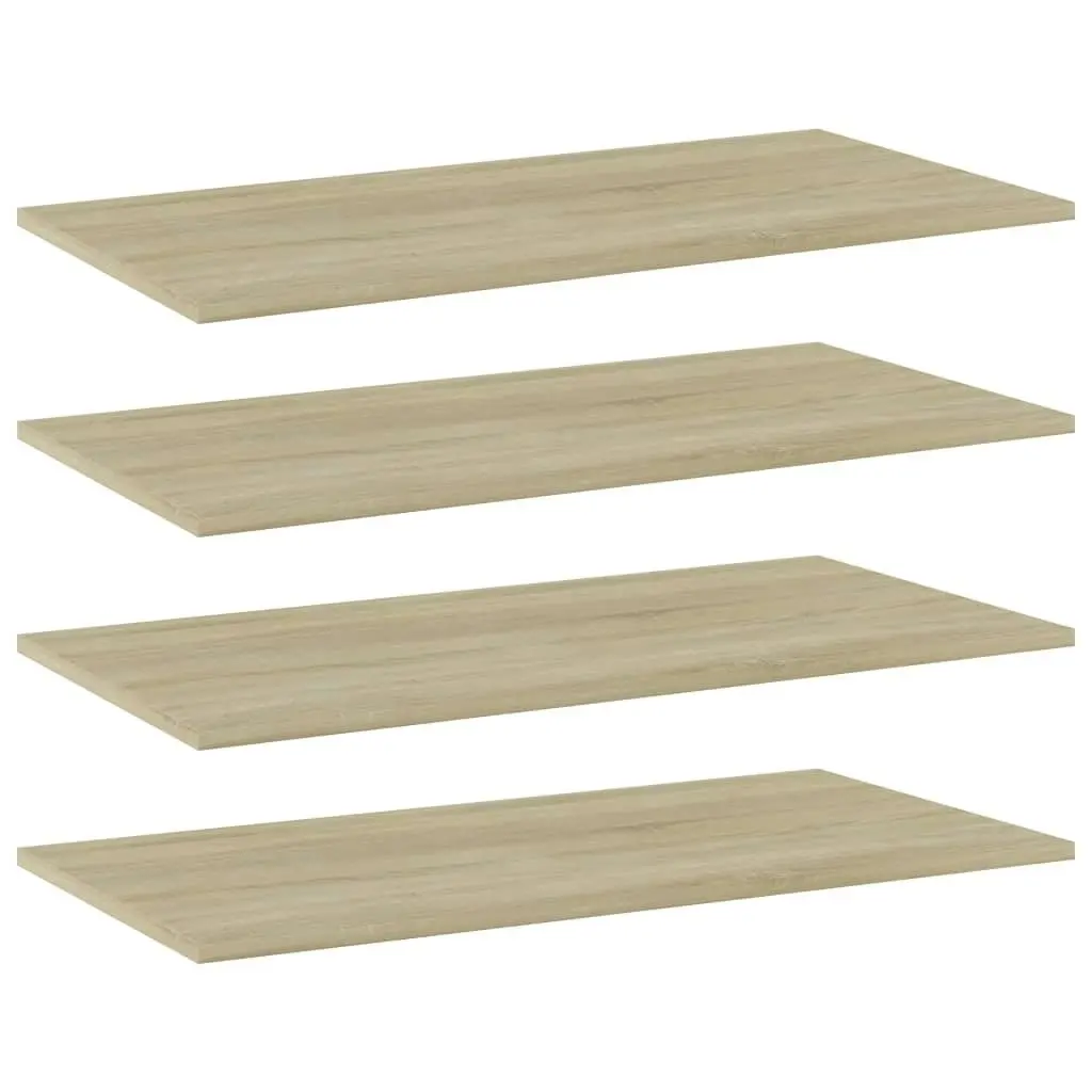 Bookshelf Boards 4 pcs Sonoma Oak 80x40x1.5 cm Engineered Wood 805336