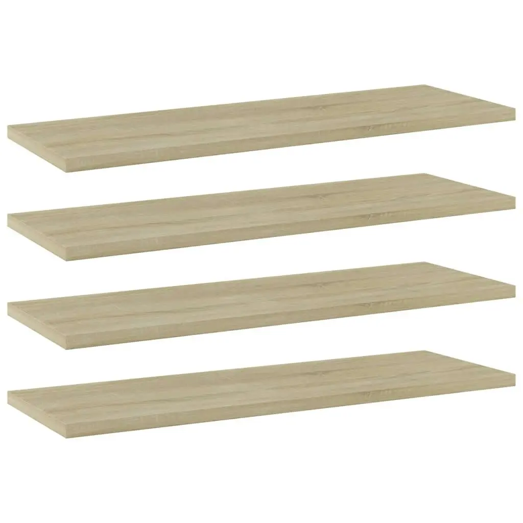 Bookshelf Boards 4 pcs Sonoma Oak 60x20x1.5 cm Engineered Wood 805224