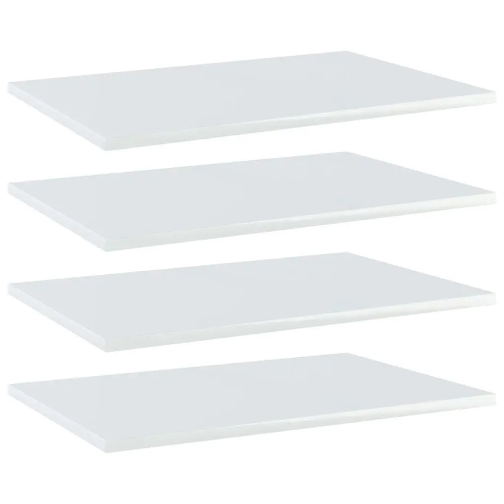 Bookshelf Boards 4 pcs High Gloss White 60x40x1.5 cm Engineered Wood 805260