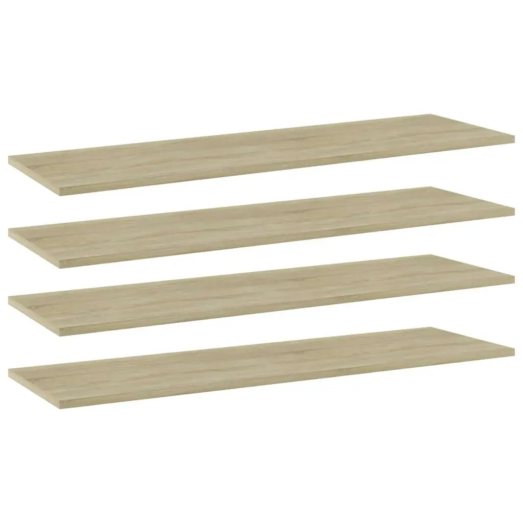 Bookshelf Boards 4 pcs Sonoma Oak 100x30x1.5 cm Engineered Wood 805400