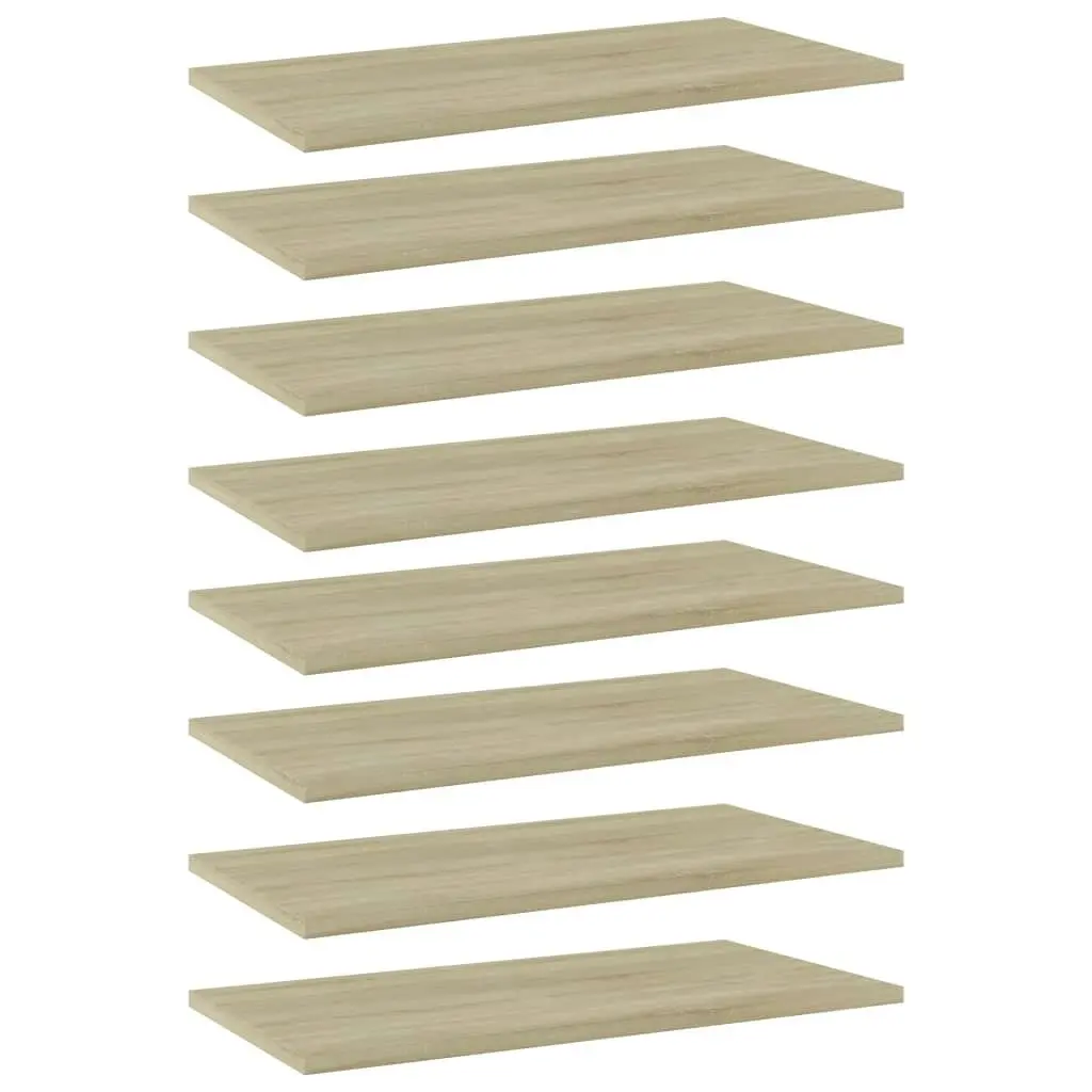 Bookshelf Boards 8 pcs Sonoma Oak 60x30x1.5 cm Engineered Wood 805241