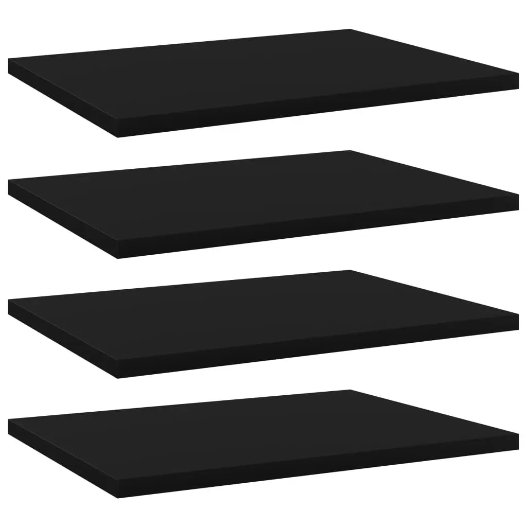 Bookshelf Boards 4 pcs Black 40x30x1.5 cm Engineered Wood 805156