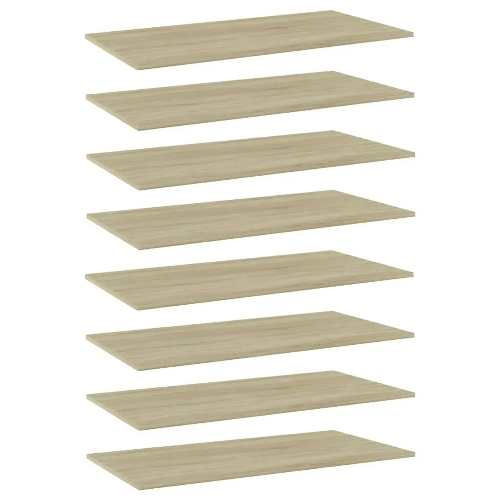 Bookshelf Boards 8 pcs Sonoma Oak 80x30x1.5 cm Engineered Wood 805321