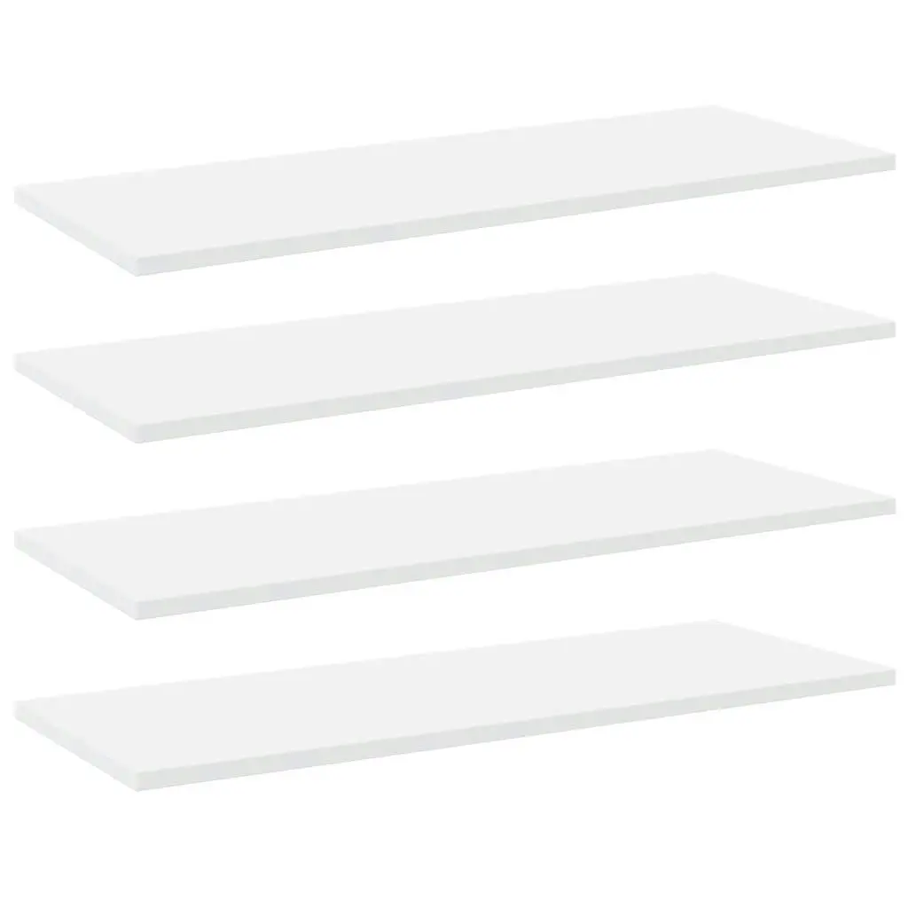 Bookshelf Boards 4 pcs White 80x30x1.5 cm Engineered Wood 805314