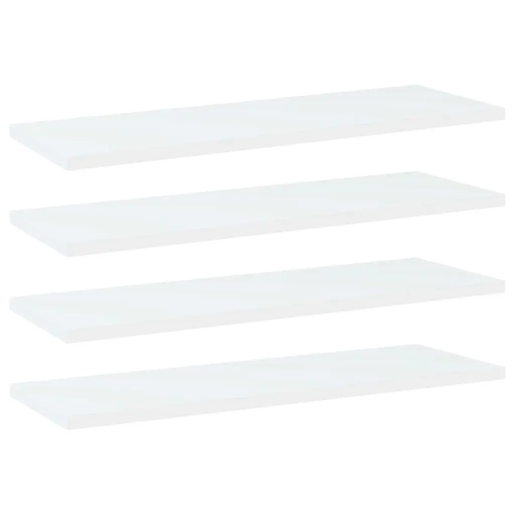 Bookshelf Boards 4 pcs White 60x20x1.5 cm Engineered Wood 805218