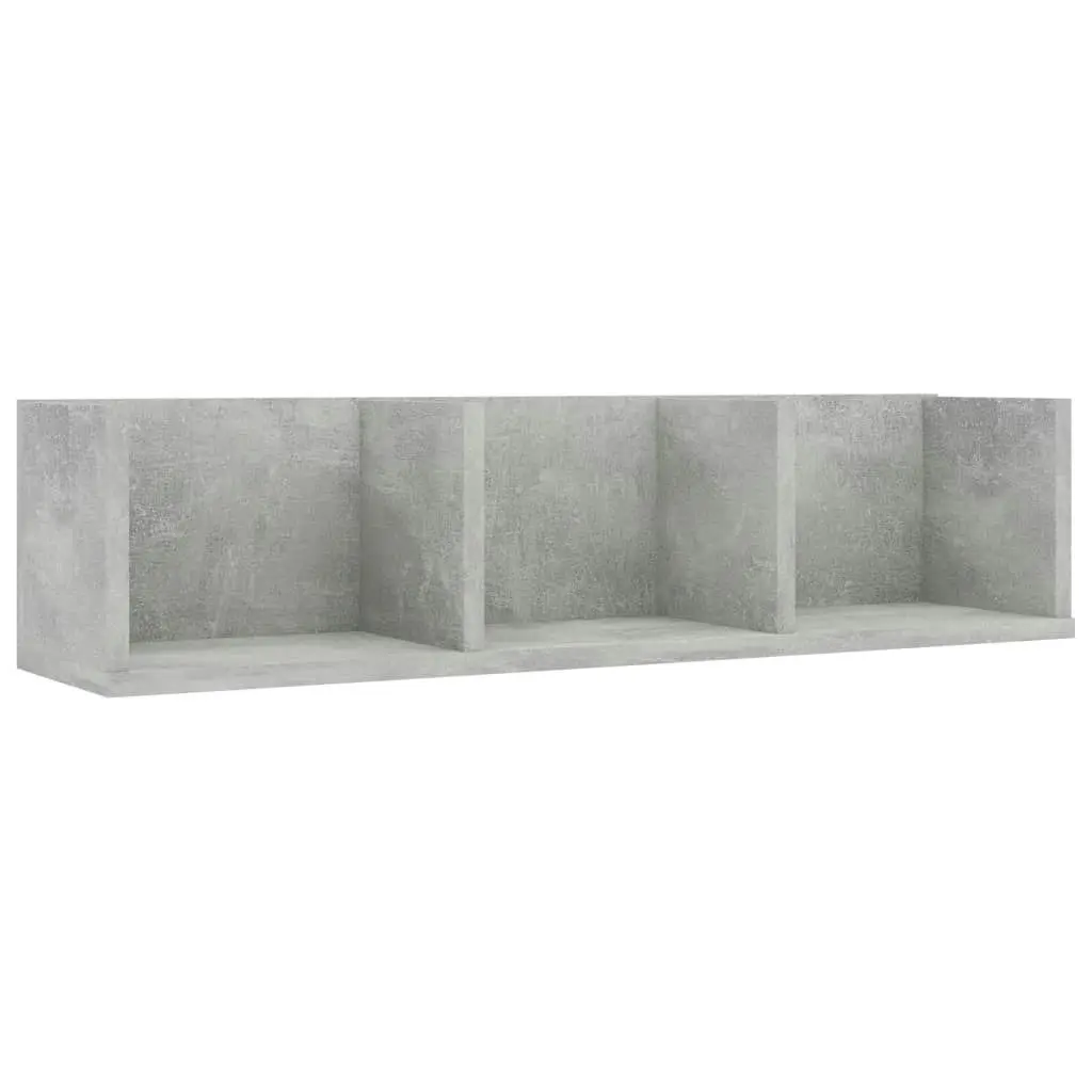 CD Wall Shelf Concrete Grey 75x18x18 cm Engineered Wood 801314