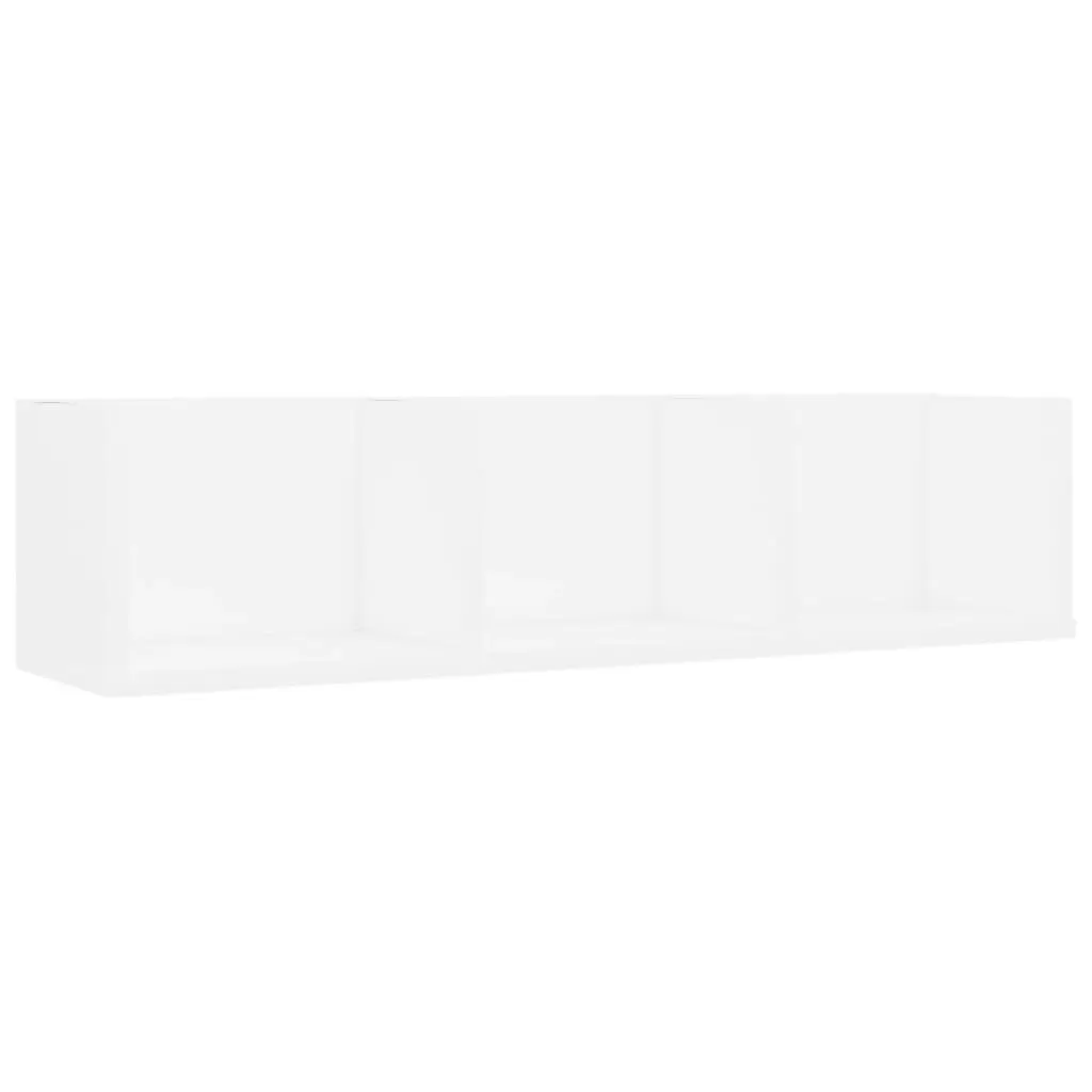 CD Wall Shelf White 75x18x18 cm Engineered Wood 801310