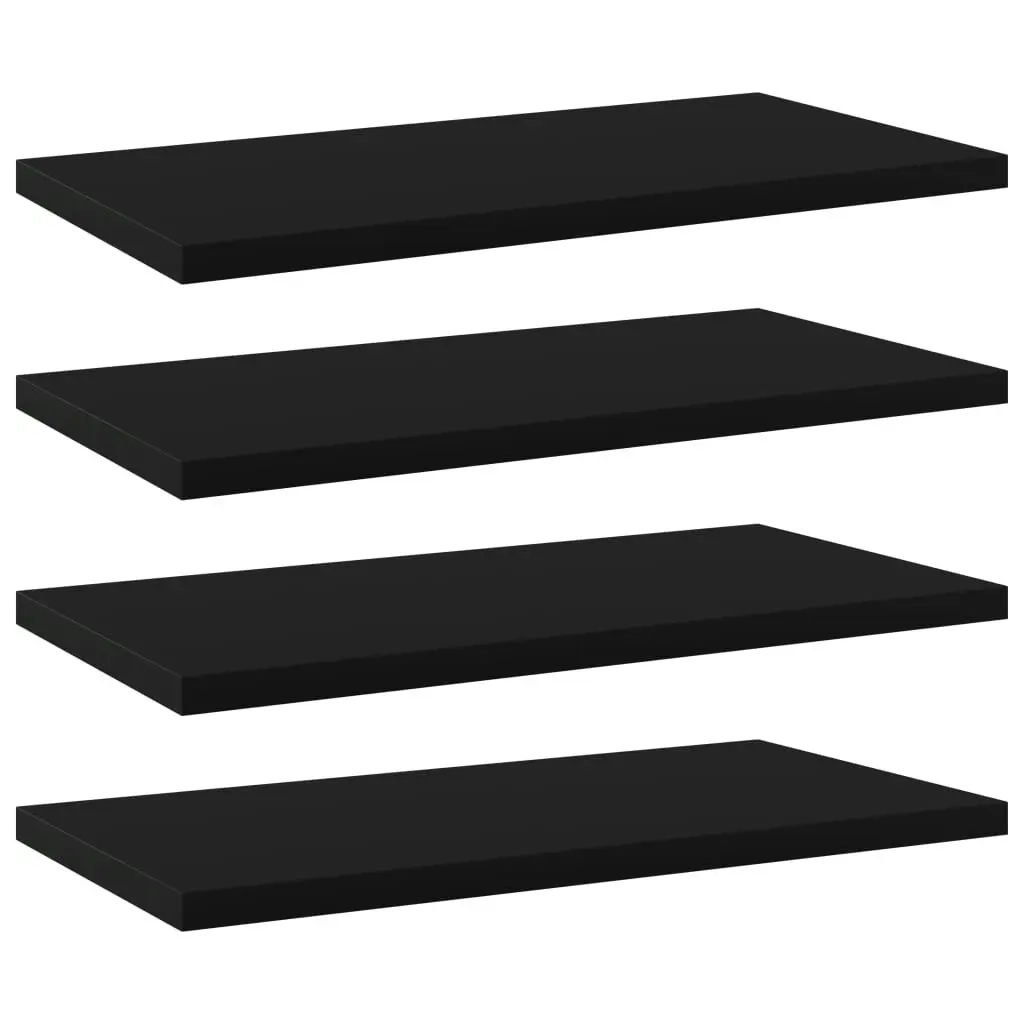 Bookshelf Boards 4 pcs Black 40x20x1.5 cm Engineered Wood 805140