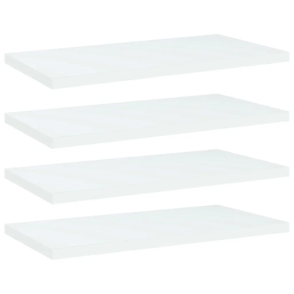 Bookshelf Boards 4 pcs White 40x20x1.5 cm Engineered Wood 805138