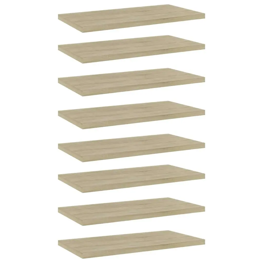 Bookshelf Boards 8 pcs Sonoma Oak 40x20x1.5 cm Engineered Wood 805145