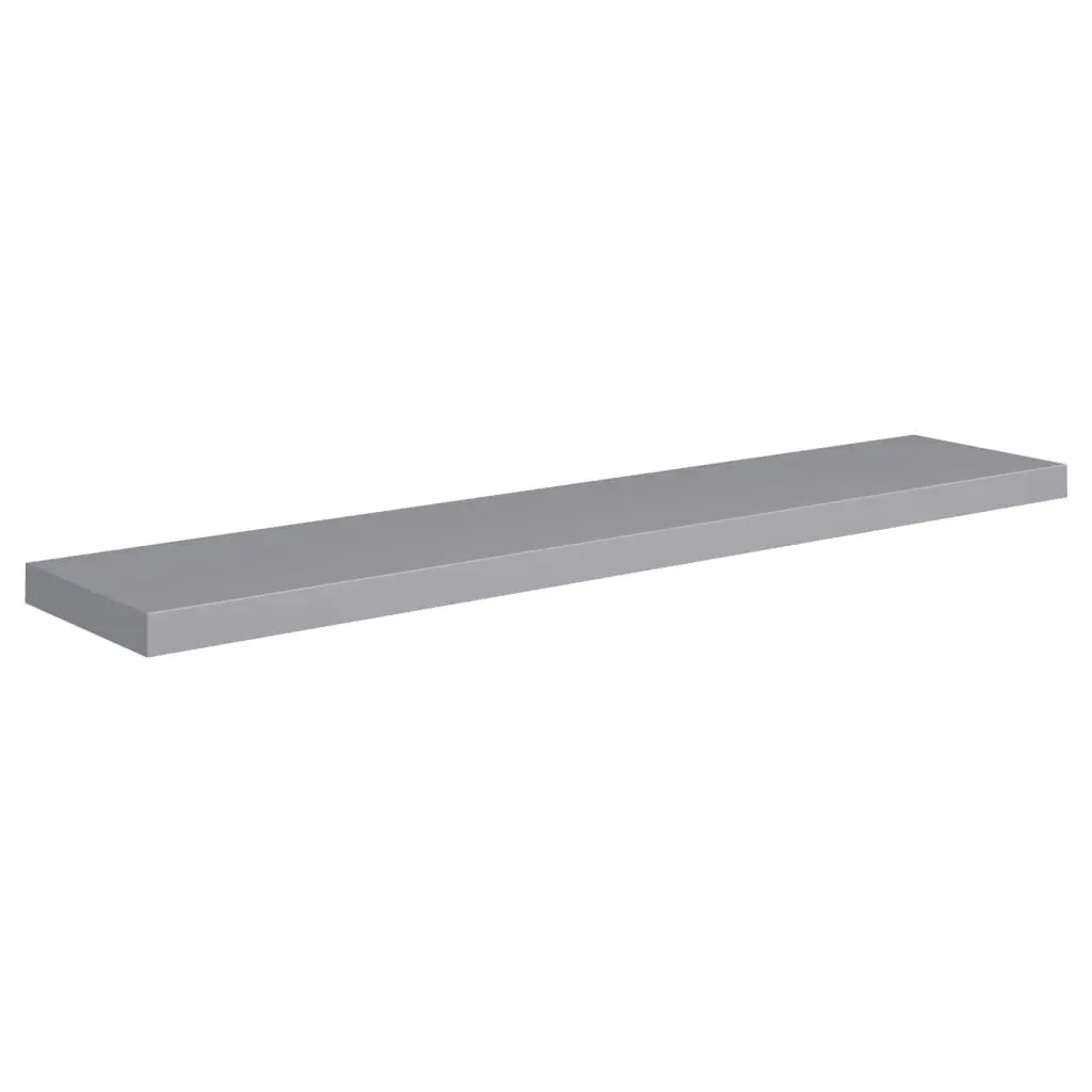 Floating Wall Shelf Grey 120x23.5x3.8 cm MDF 323862