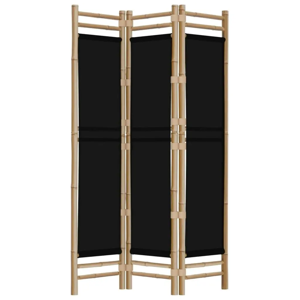 Folding 3-Panel Room Divider 120 cm Bamboo and Canvas 350627