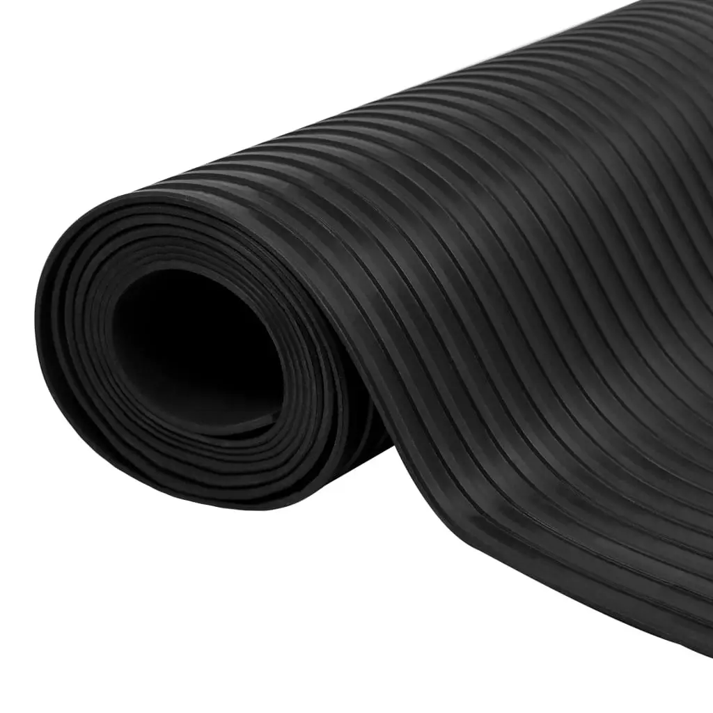 Floor Mat Anti-Slip Rubber 1.5x2 m 3 mm Wide Rib 143949