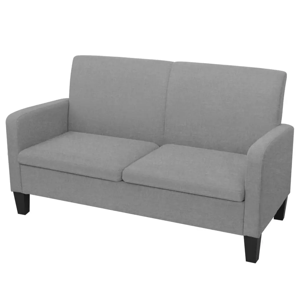 2-Seater Sofa 135x65x76 cm Light Grey 244708