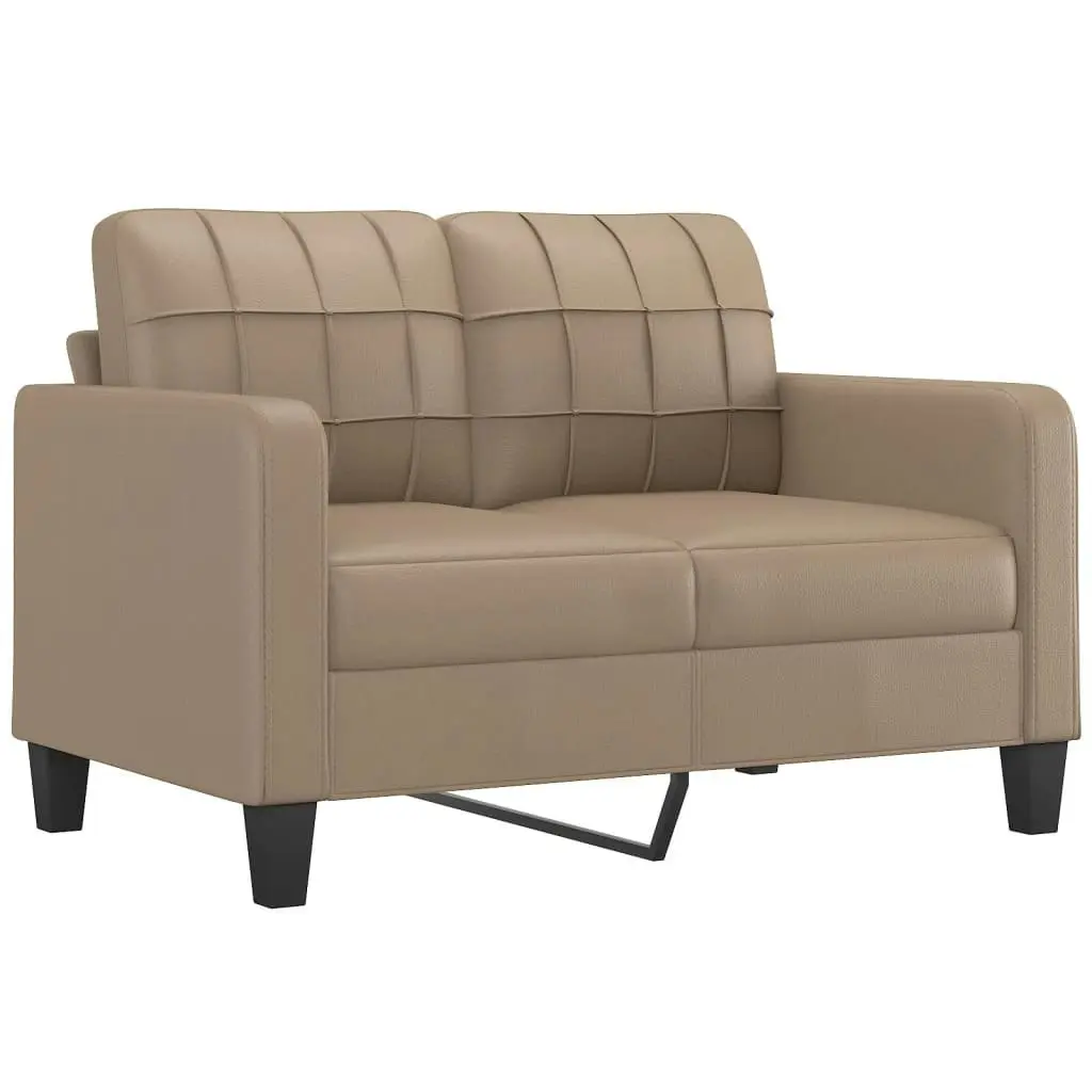 2-Seater Sofa Cappuccino 120 cm Faux Leather 359116