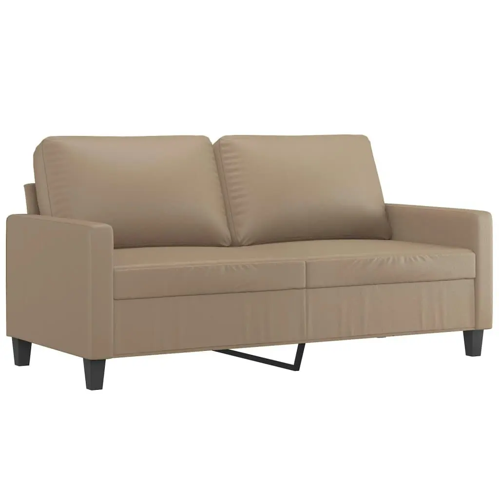 2-Seater Sofa Cappuccino 140 cm Faux Leather 359141